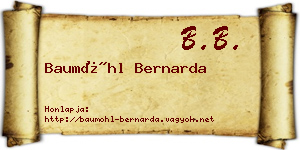 Baumöhl Bernarda névjegykártya